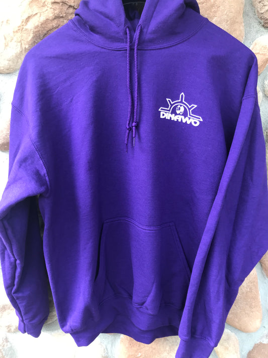 Purple Hoodie with White