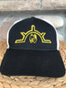 Black and White Cap with Yellow and Black Logo
