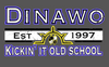 Kickin' It Old School T-Shirt with Text Outlined in Purple