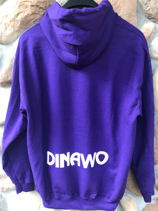 Purple Hoodie with White